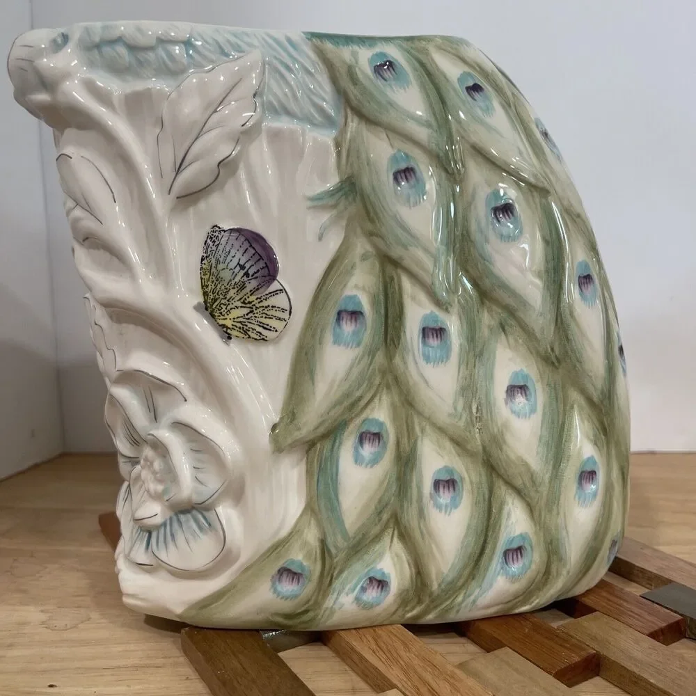 Edie Rose Peacock Collection Cookie Jar No Lid